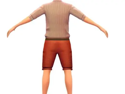 Cartoon Low Poly Style Avatar 015 Low-poly 3D model