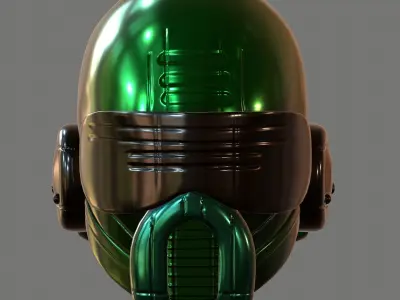 Gas mask helmet 3d model scifi Low-poly  Low-poly 3D model 216