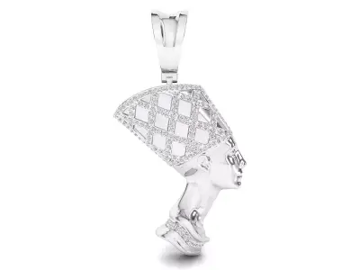 Diamond Egyptian Queen Cleopatra Pendant  3D print model