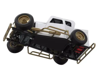 Dwarf car while turning Version 2 Scale 1 to 25 3D print model