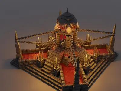 Altar of Sacrifice Tabletop Terrain 28 mm 3D print model