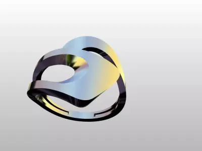 Modern Sculptural Adjustable Ring 3DM STL 3D print model
