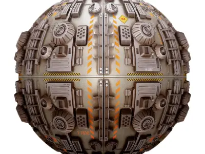 PBR Sci-Fi Industrial Texture 20 Low-poly 3D model