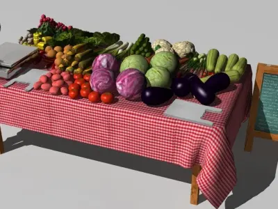 Vegetable stand 3D model