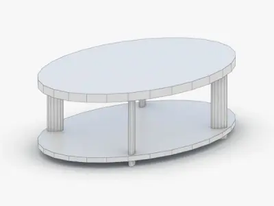 0348 - Coffee Table Low-poly 3D model