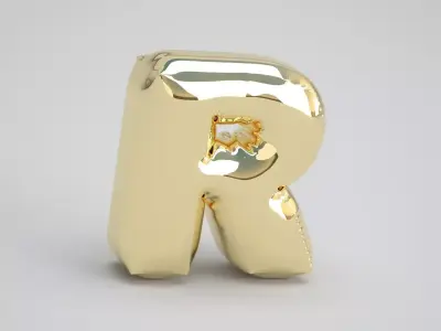 R Balloon Gold 3D model