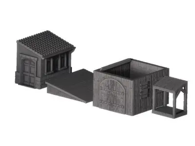 modular german building II -stl file UPDATED VERSION 3D print model