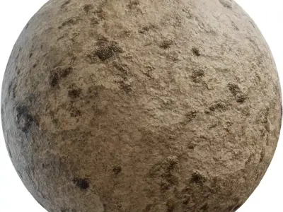 Dried Mud Plaster with Dark Patches Texture