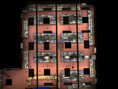 Japan Bookstore 3D Model - Unity Ready  3D model