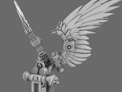 Galactic Lions V7 Winged Lion Jetpack 3D print model