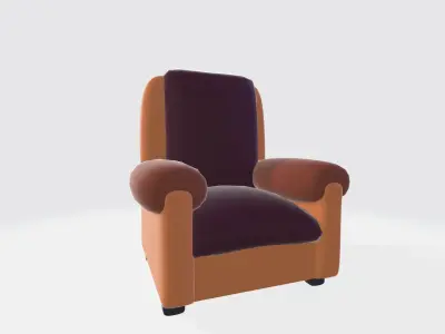 Free couch for game  Free low-poly 3D model