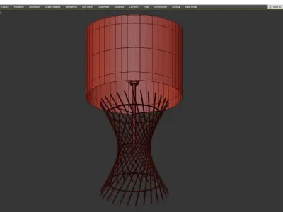 Otho Brass LED Rotary Socket Table Lamp Low-poly 3D model