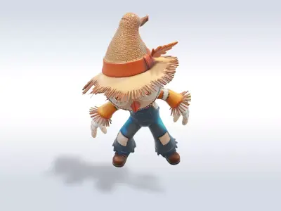 Scarecrow Character halloween  3D Model 3D model