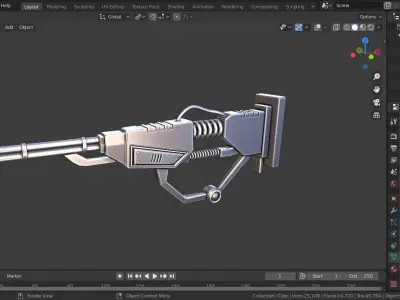 sci fi gun 3D model
