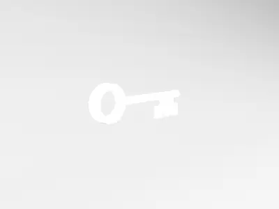 Cartoon Key v1 005 Low-poly 3D model