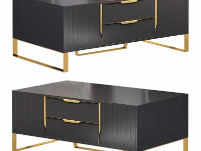  black coffee table by homary   3D model
