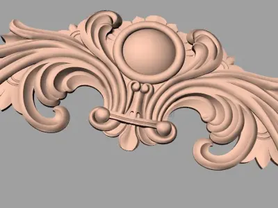 Door flower relief model STL format for CNC carving E472 3D model