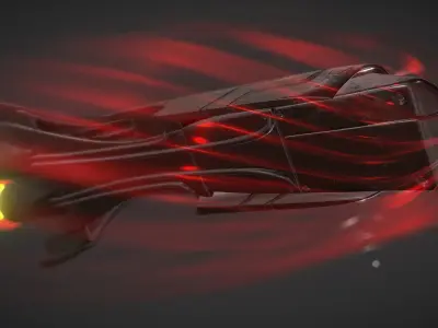 Spaceship - Keeper - Black Version 3D model