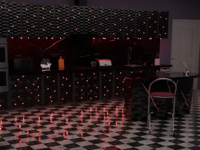 Kitchen the red firefly 3D model