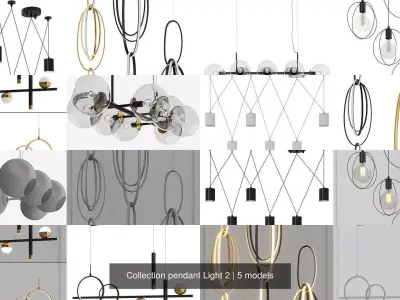 Collection pendant Light 2 3D Model Pack