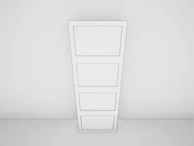 Simple Door Free low-poly 3D model