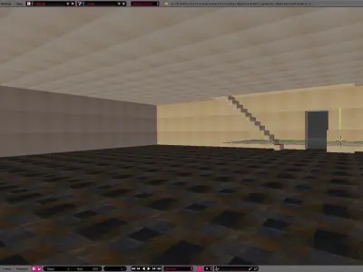 2 story house  apartment or room Low-poly 3D model