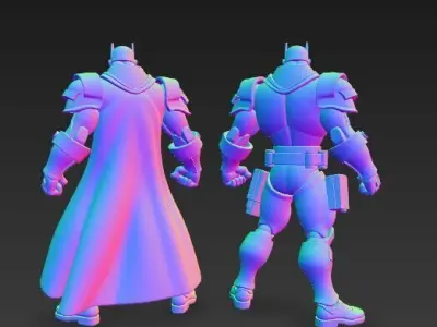 Armored Superhero Collectible  3D Printable Action Figure 3D print model