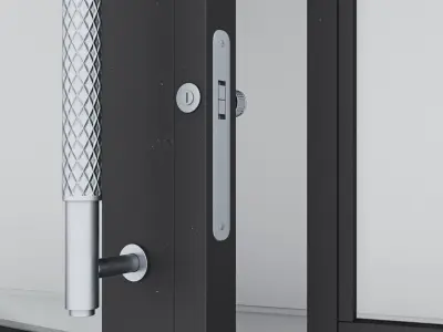Aluminium door 305 3D model