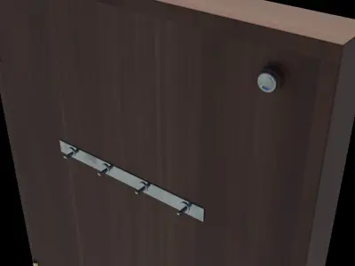 Wood door tall 3D model