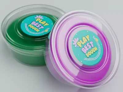 Play Dough Container - Realistic 3D Model 3D model