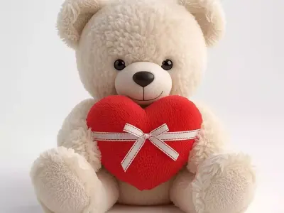 Valentines Day Teddy Bear Doll 3D Models 3D Model Pack