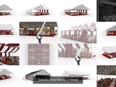 Collection Party Tent 02 3D Model Pack