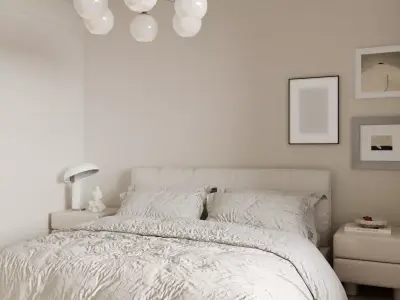 Modern bedroom 3D model 34