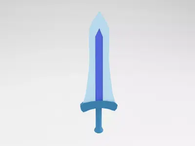 Low poly Sword 025 Low-poly 3D model