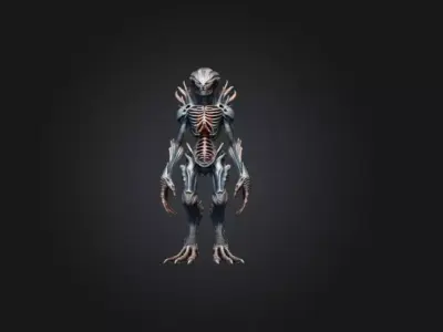 Abyssal Warden Low-poly 3D model