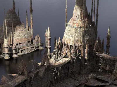 Arch Drake Dragon Temples 2 3D model