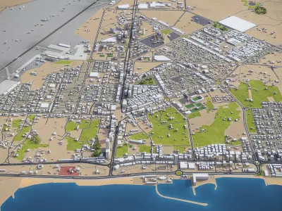 Fujairah Low-poly 3D model