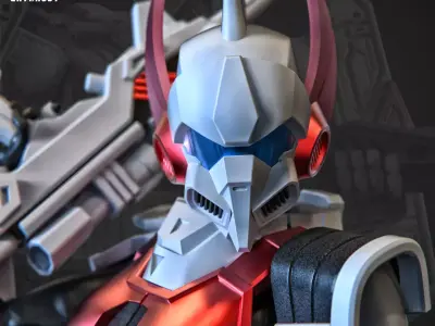 Swan Helmet Pilot Girl 3D Printable 100mm 3D print model