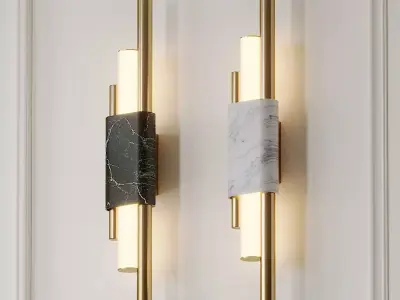 Copper Wall Lamp 3D model