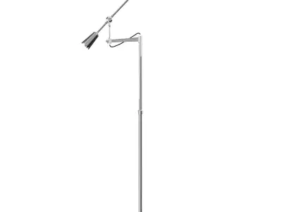 RL 67 Est Chrome Floor Standing Height Adjustable Lamp 3D model