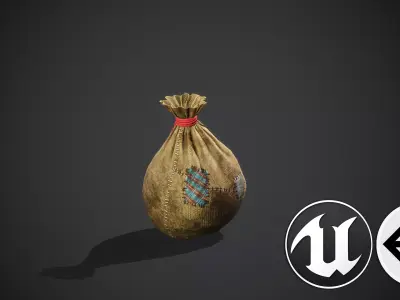 Bagful bag Low-poly 3D model