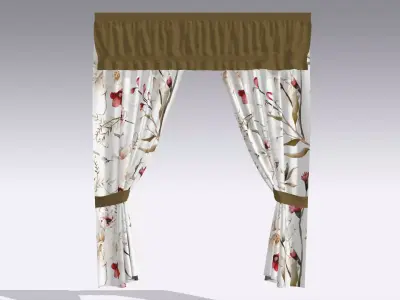 Curtain Low-poly 3D model