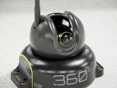 Sci-fi 360 Camera PBR Low-poly 3D model