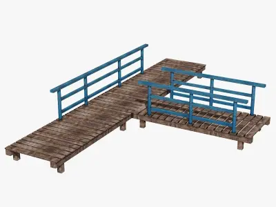 Wooden Deck 3D model
