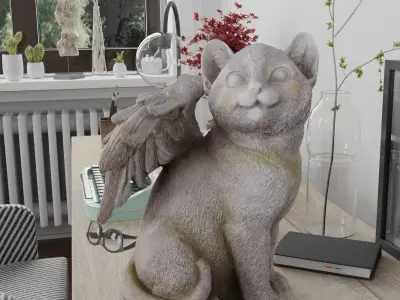 Dog and Cat Angels Photorealistic PBR Pack 