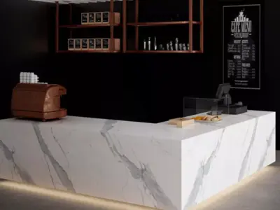 Seamless Calacatta White Marble PBR Texture  Texture