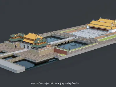 Meridian Gate  And Hall of Central Harmony  3D model