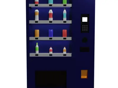 Low Poly Vending Machine Low-poly 3D model