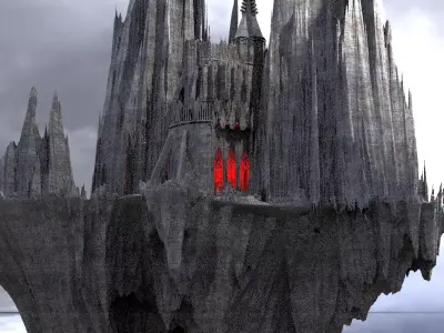 Cthulhu Deep Floating Cathedral Lovecraftian Kit bash  3D model