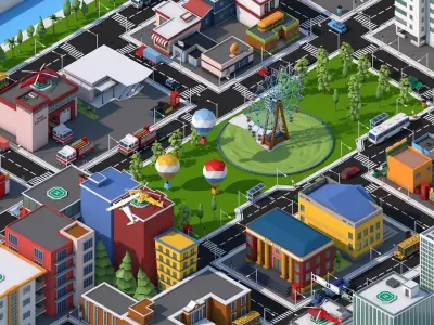 Low Poly City Pack 3 Low-poly 3D model